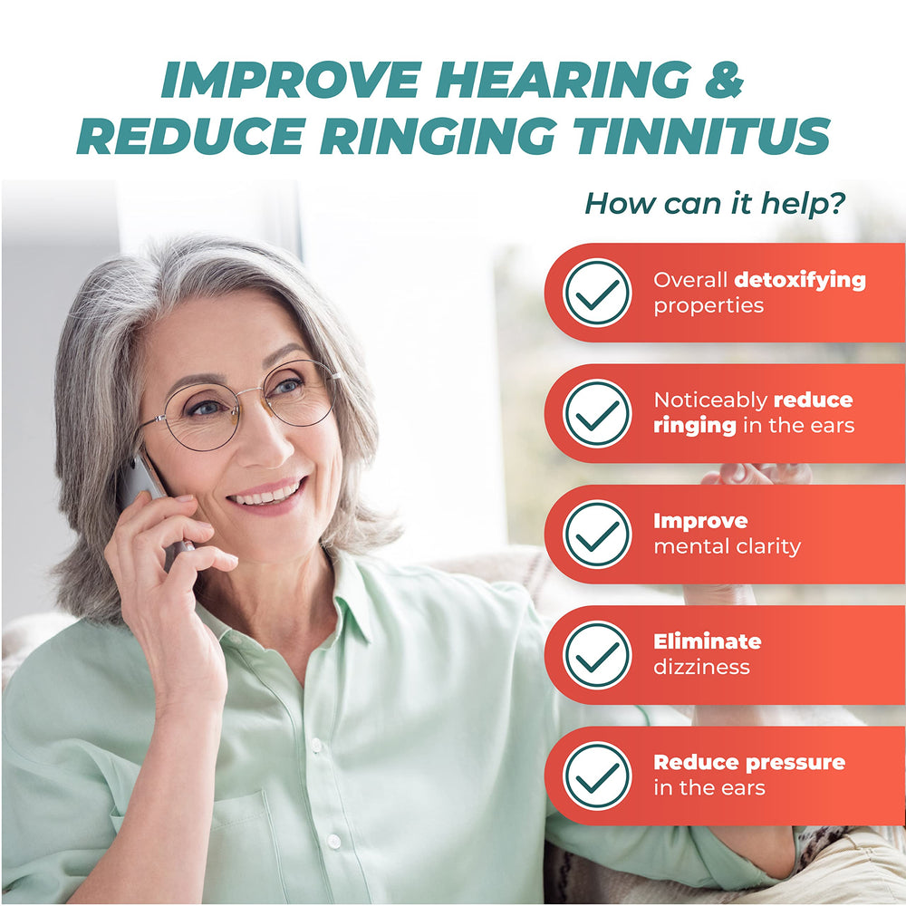 PUREHEALTH RESEARCH Hearing Support Formula ingredients chart emphasizes key nutrients