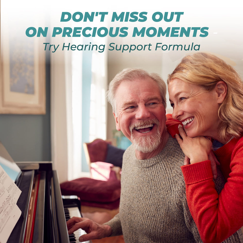 PUREHEALTH RESEARCH Hearing Support Formula packaging close-up with clear usage directions