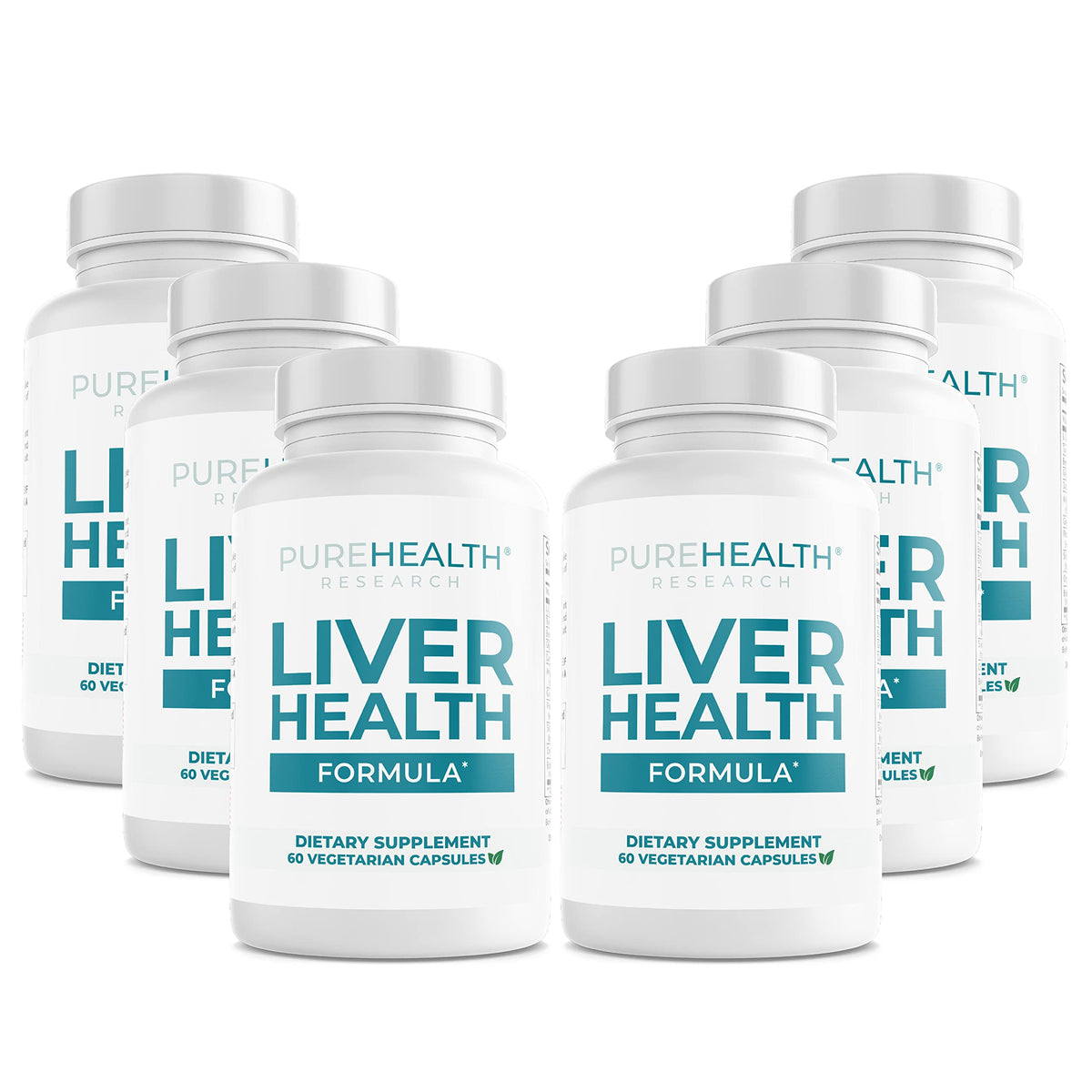 PureHealth Research Liver Health Detox bottle front with clear label for easy reference