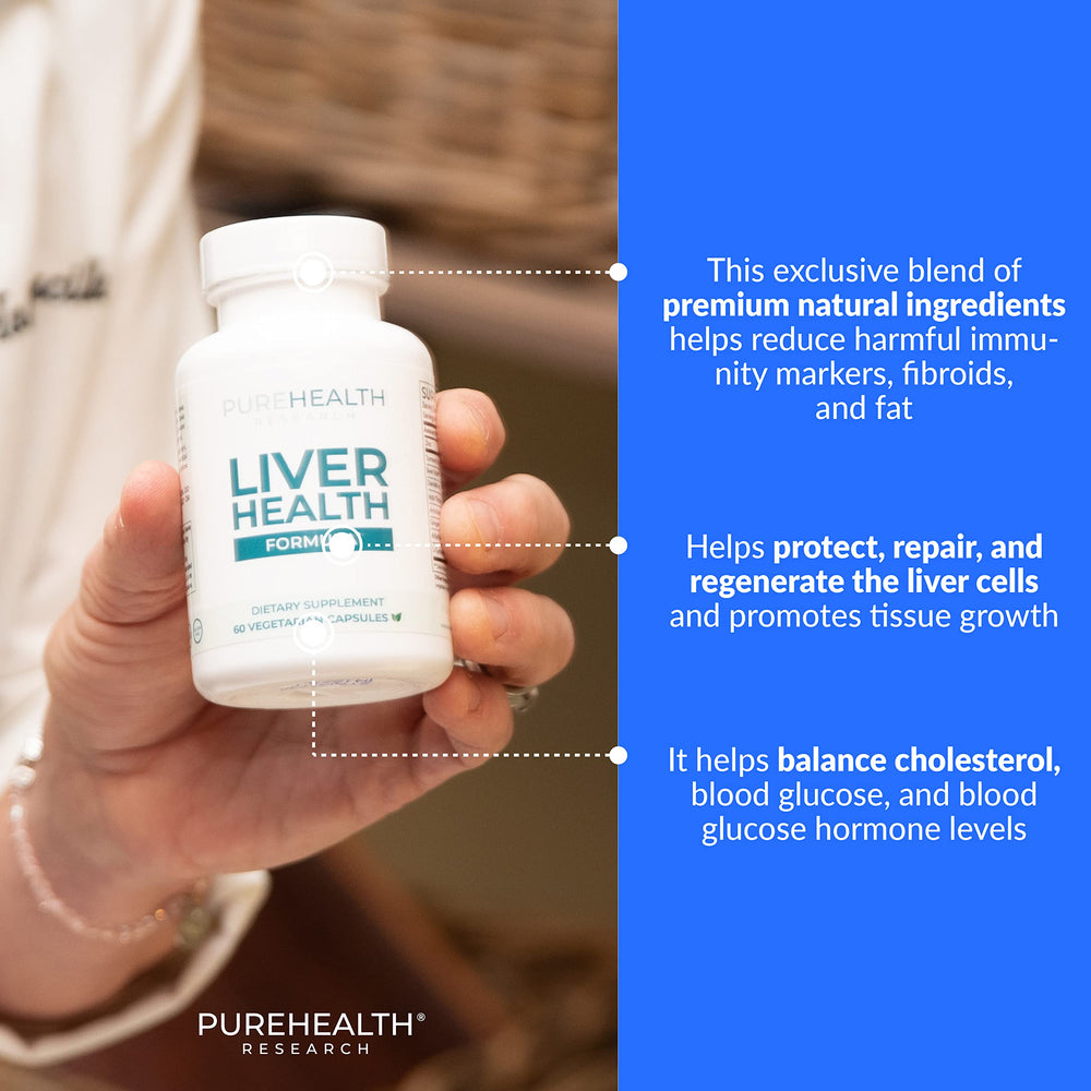 PureHealth Research Liver Health Detox milk thistle close-up emphasizing antioxidant support