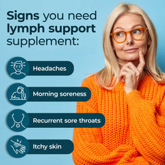 PureHealth Research Lymph System Support bottle being poured for easy dosing