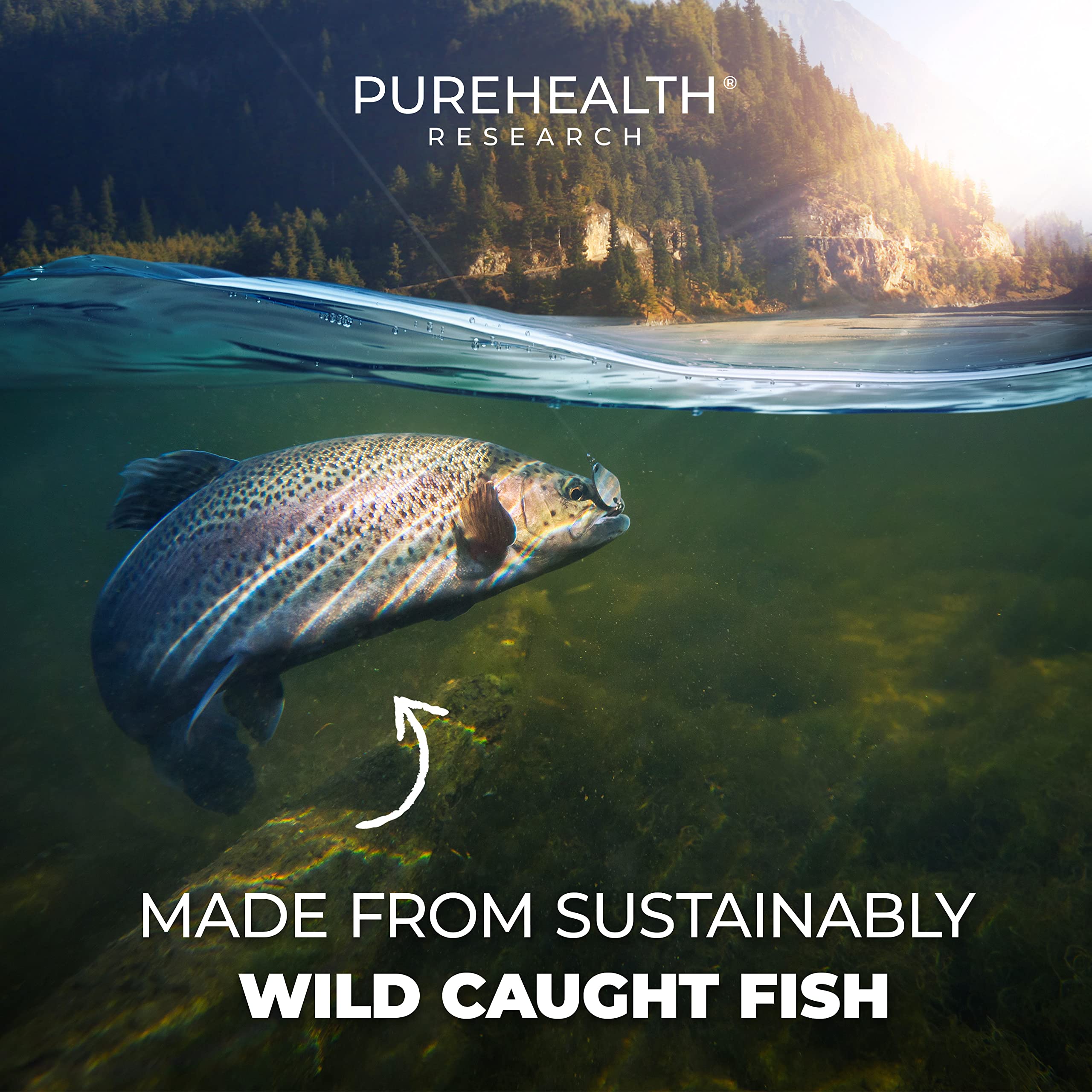 Made in USA quality with PUREHEALTH RESEARCH omega-3 manufacturing