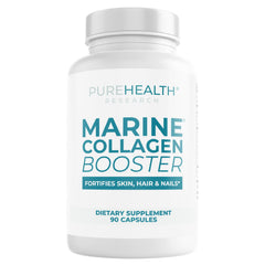 PureHealth Research Marine Collagen bottle demonstrating a premium skin-supporting formula.