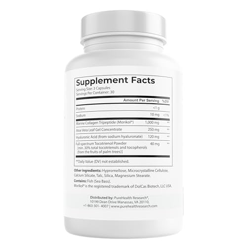 PureHealth Research marine collagen bottle close-up highlighting capsule texture.