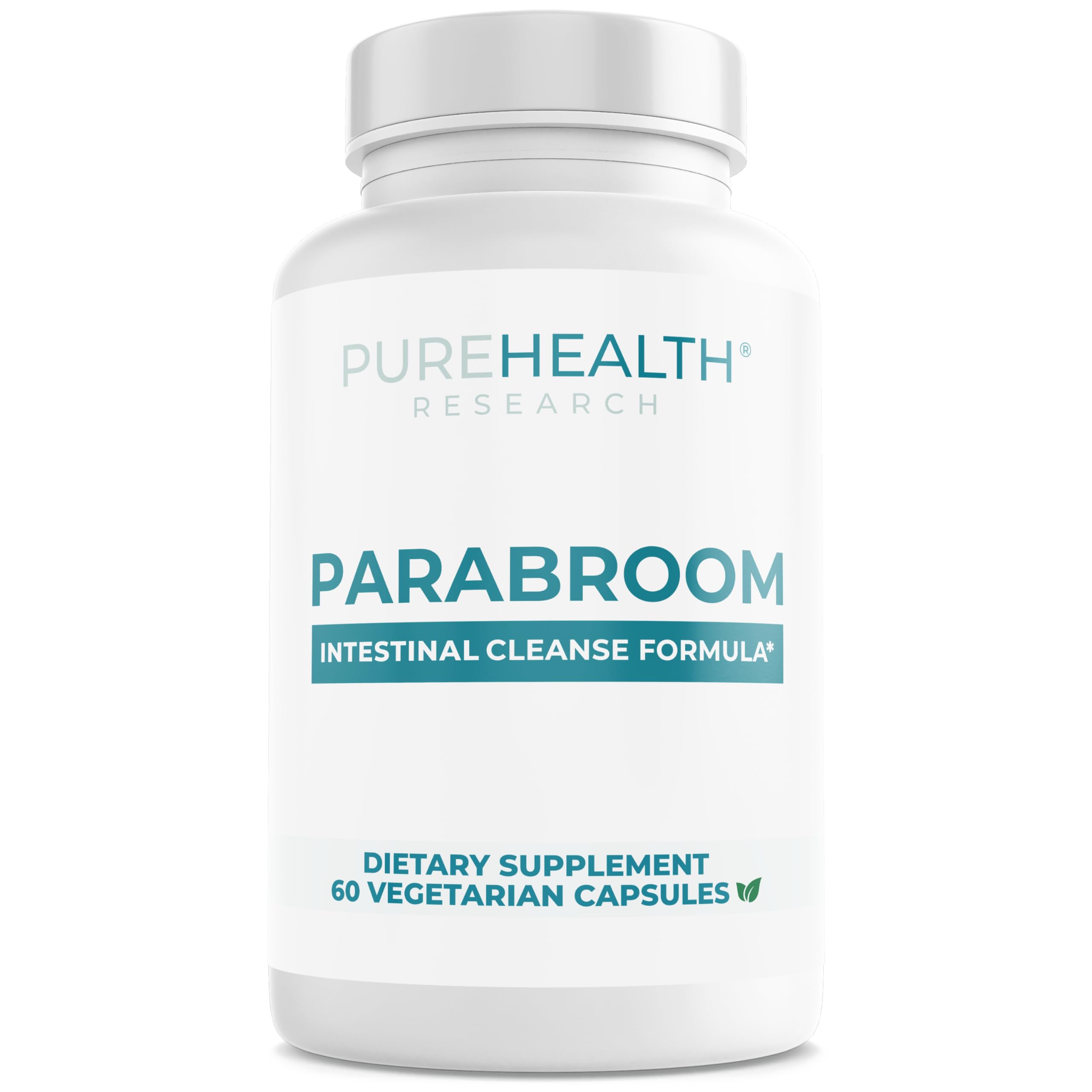 PureHealth Research Parabroom bottle close-up illustrating digestive support.