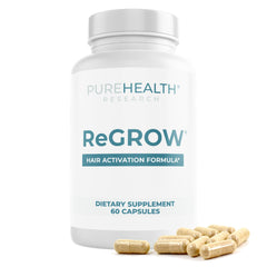 PureHealth ReGROW bottle front view showing hair health support