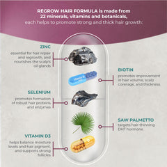 PureHealth ReGROW bottle label close-up highlighting key ingredients