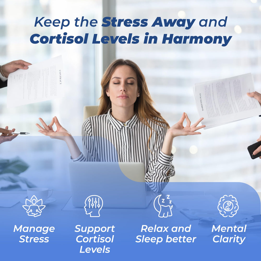 PUREHEALTH RESEARCH Stress Release Complex on morning routine setup for calm focus.
