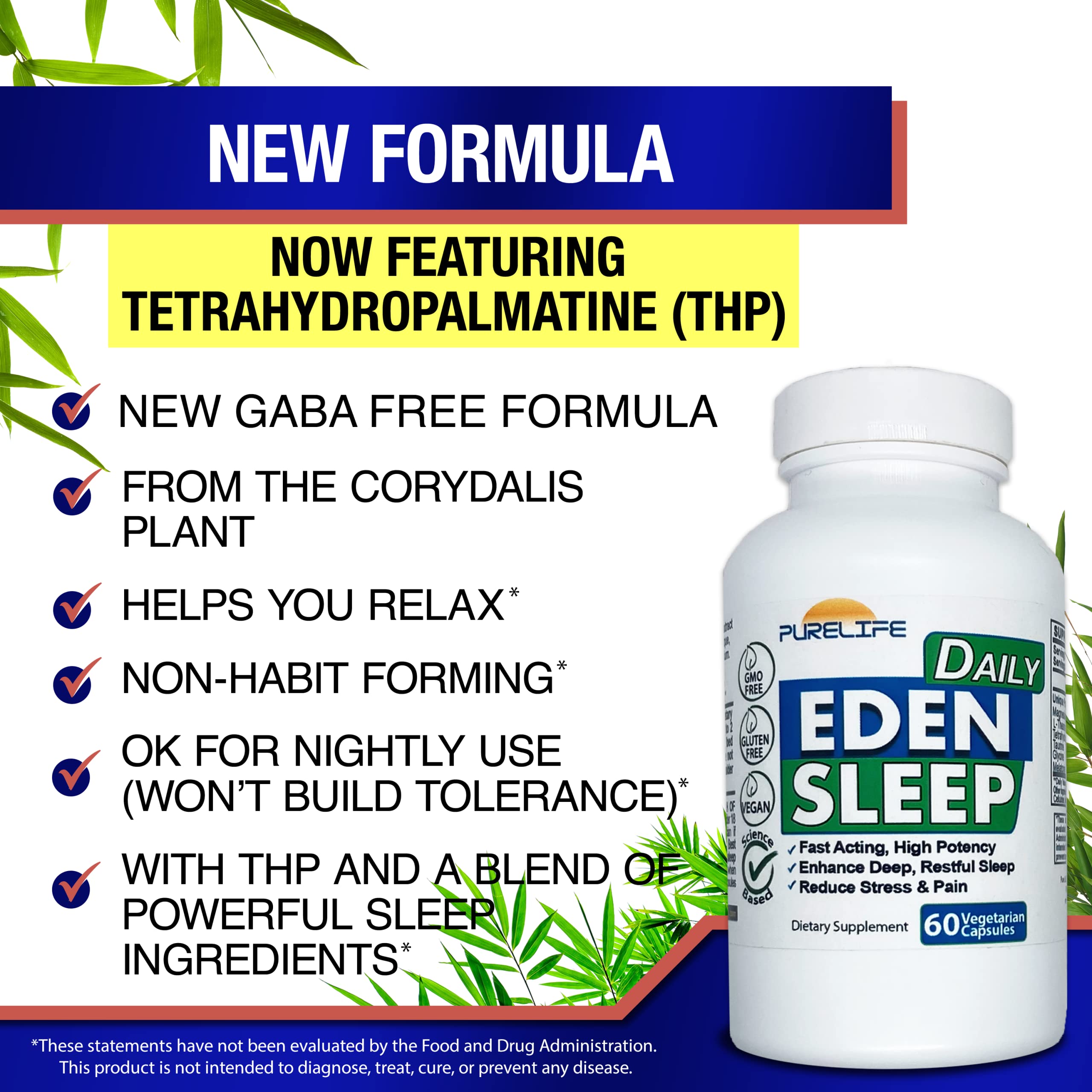 PureLife Eden Daily Sleep capsule closeup shows convenient nightly serving.