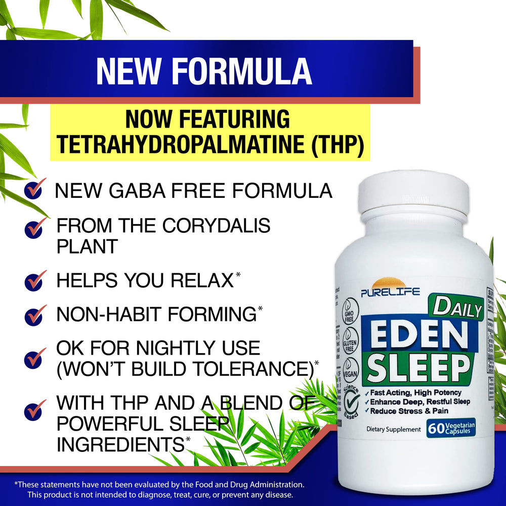 PureLife Eden Daily Sleep capsule closeup shows convenient nightly serving.
