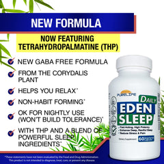 PureLife Eden Daily Sleep capsule closeup shows convenient nightly serving.