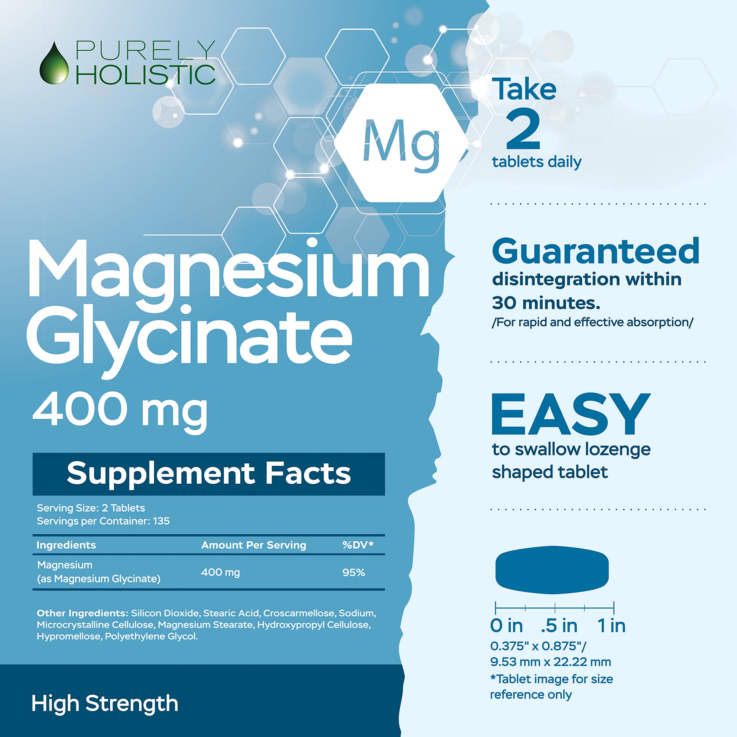 Purely Holistic USA-made label emphasizes high-quality, lab-verified supplement.