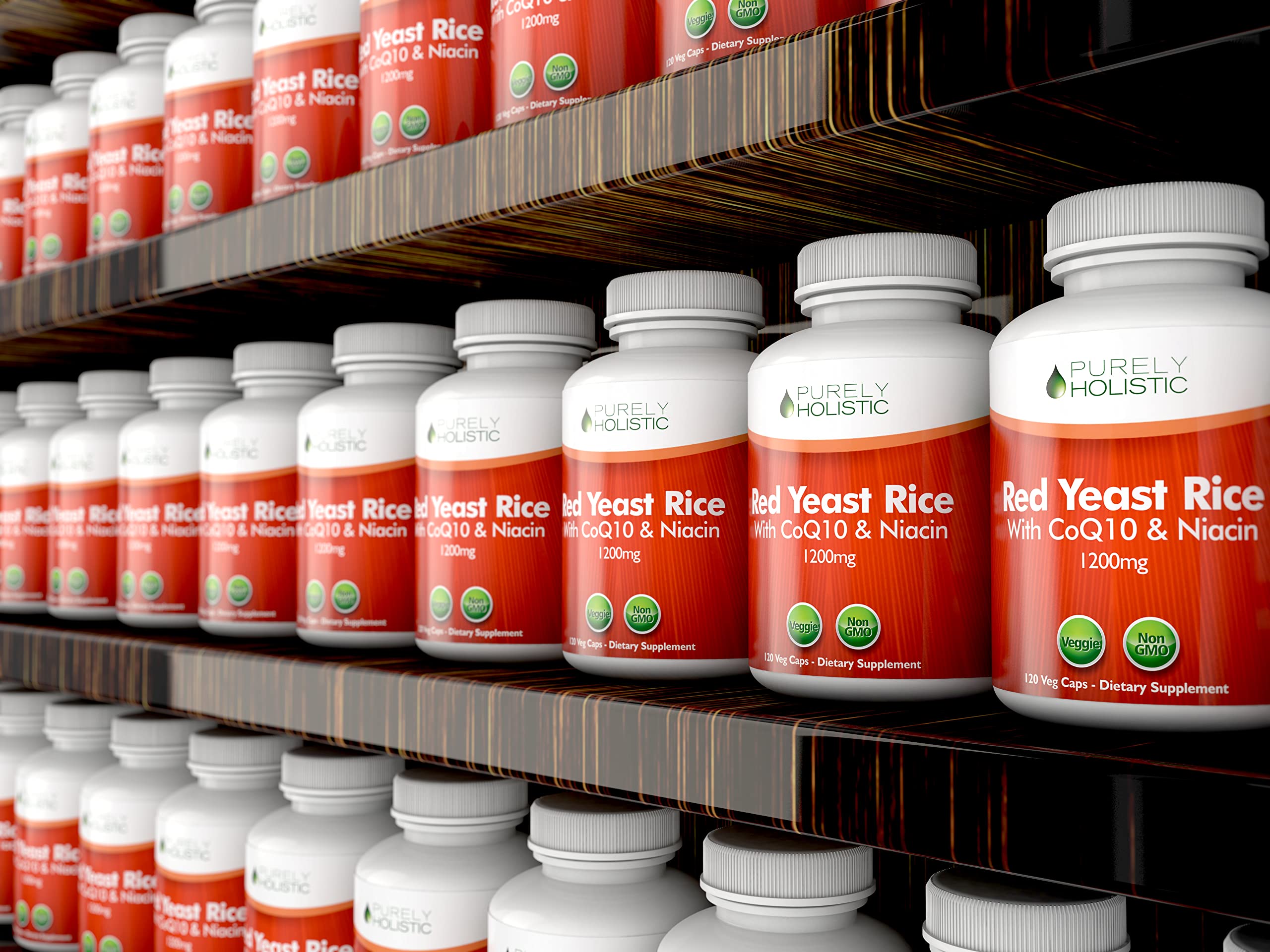 Purely Holistic Vegetarian capsules image highlights dairy-free, plant-based capsules.