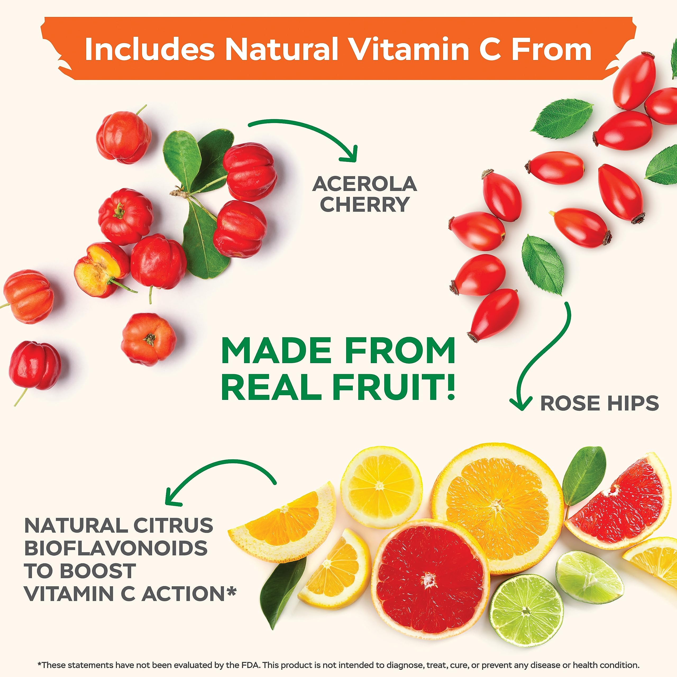 Purely Holistic Vitamin C bottle highlighting rosehip and acerola blend.