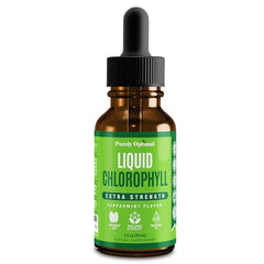 Smoothie with chlorophyll drops for convenient green boost.