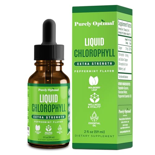 Pouring Purely Optimal chlorophyll drops to water for easy purification.