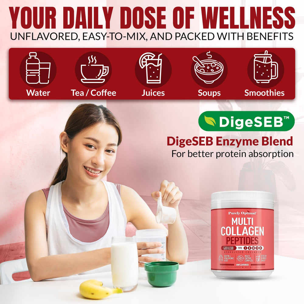Purely Optimal Multi Collagen Powder is gluten-free, paleo, and keto-friendly