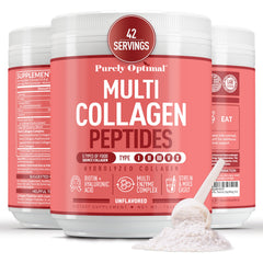 Purely Optimal Multi Collagen Powder unflavored scoop for easy mixing