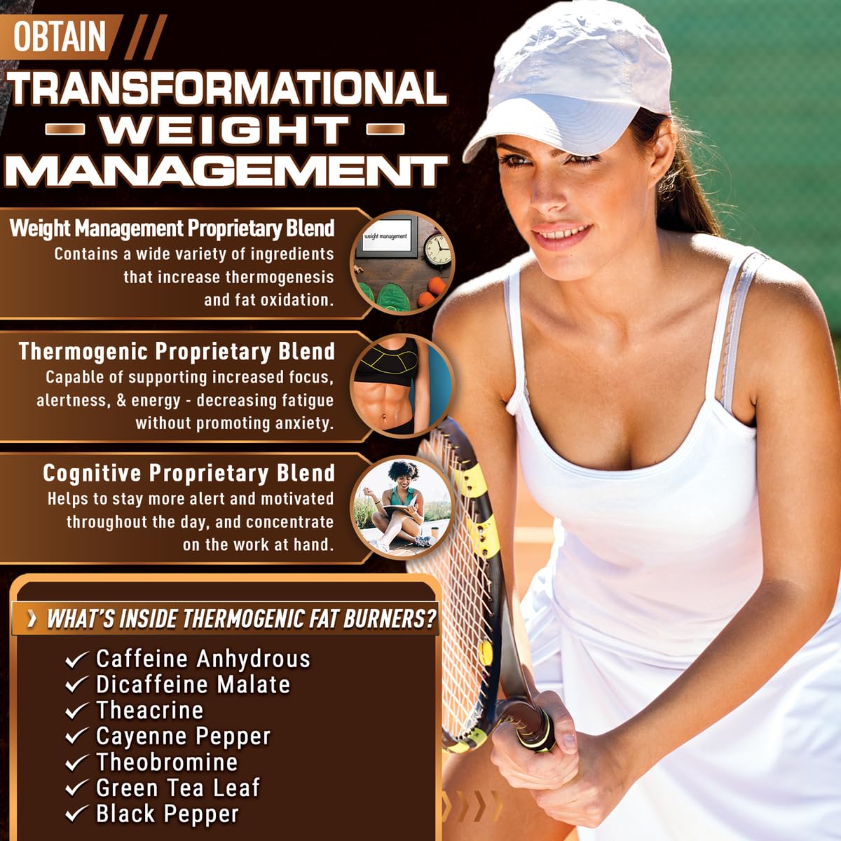 Purely Optimal Thermogenic cayenne extract ingredient highlight that may support metabolism.