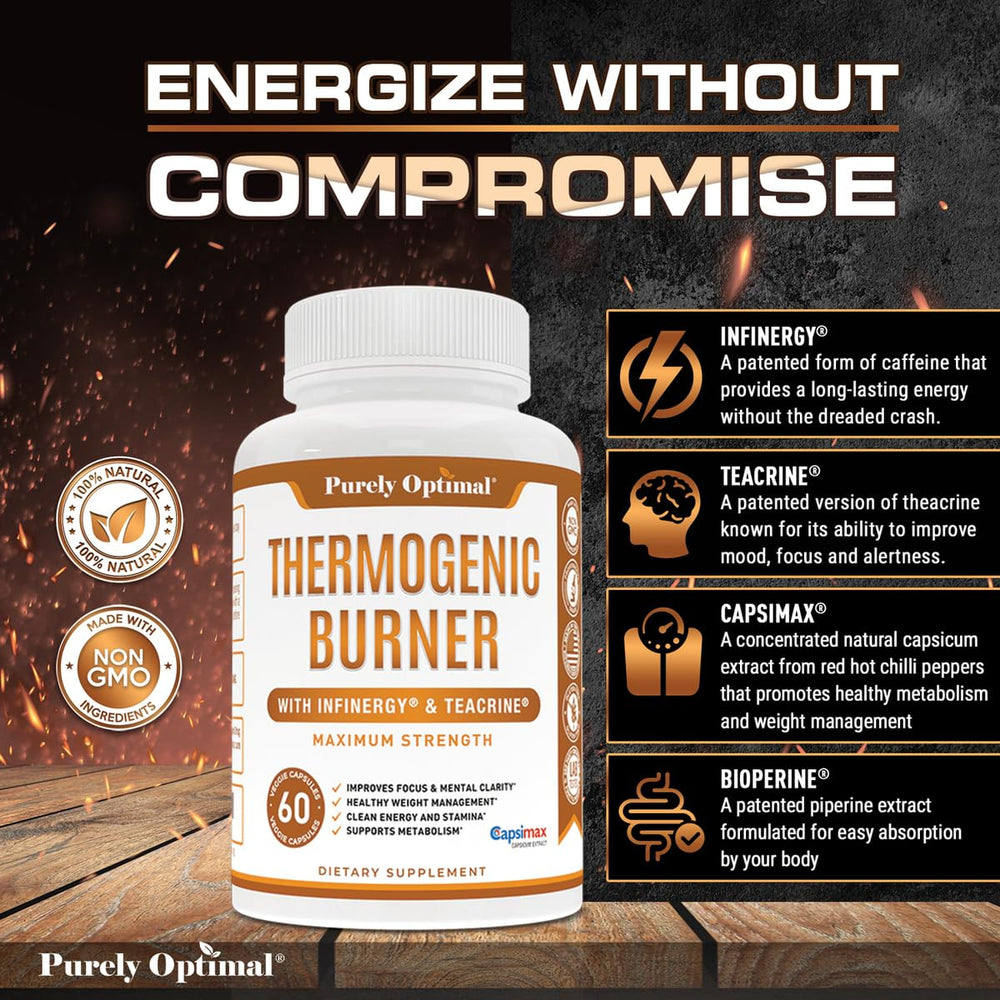 Purely Optimal Thermogenic green tea extract ingredient highlight for natural energy.