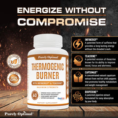 Purely Optimal Thermogenic green tea extract ingredient highlight for natural energy.