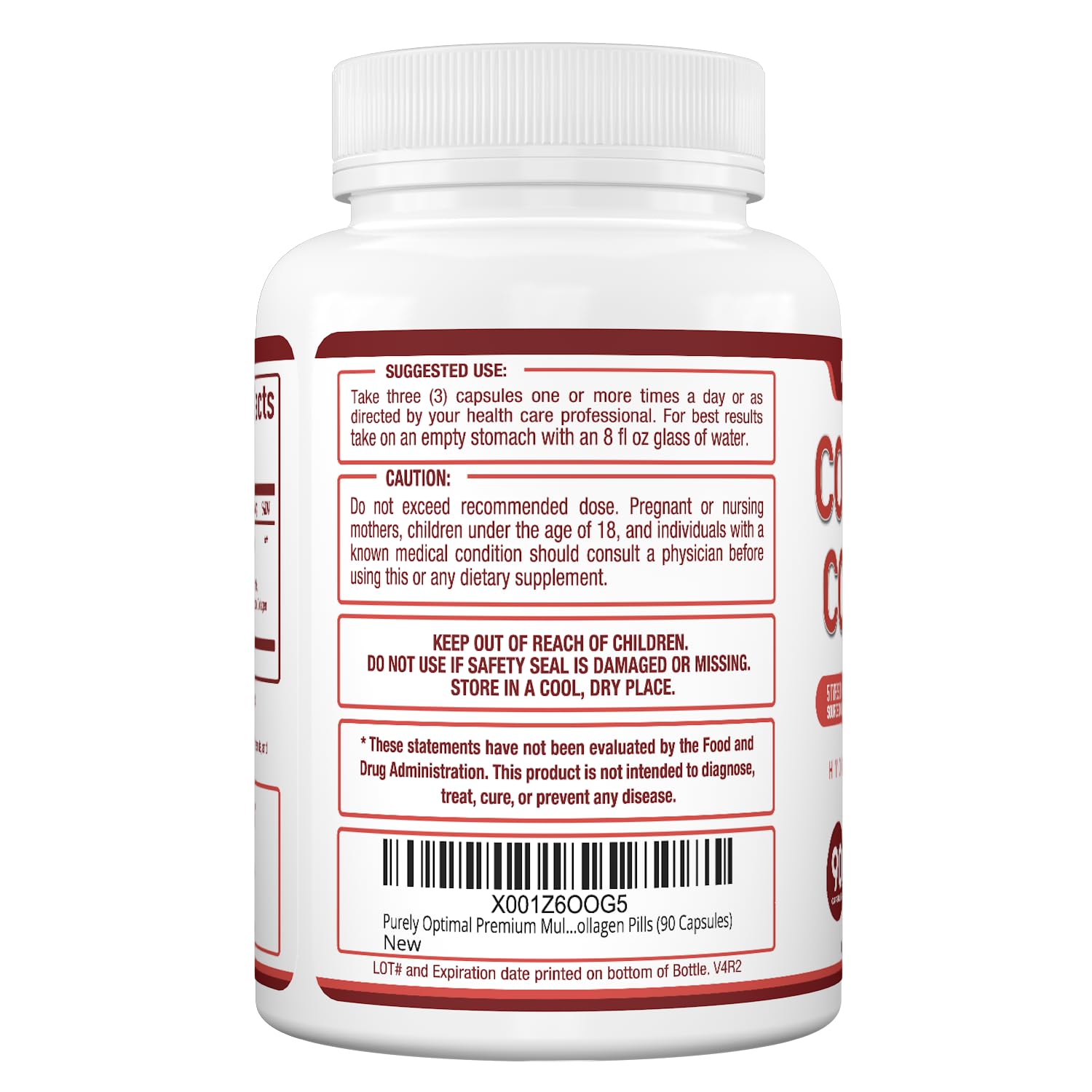 Purely Optimal third-party testing label emphasizing safety and quality.