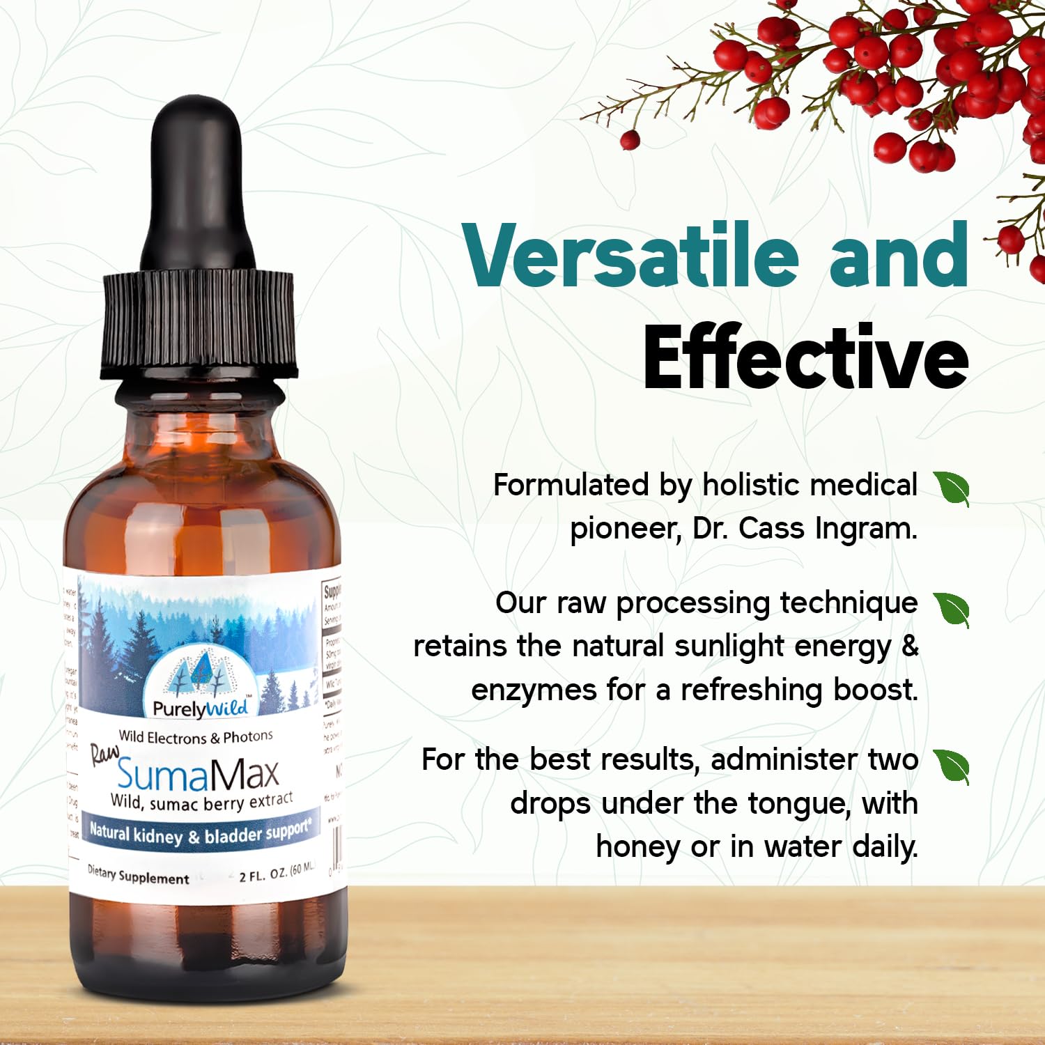 Purely Wild SumaMax urinary health focus supports healthy routine management.