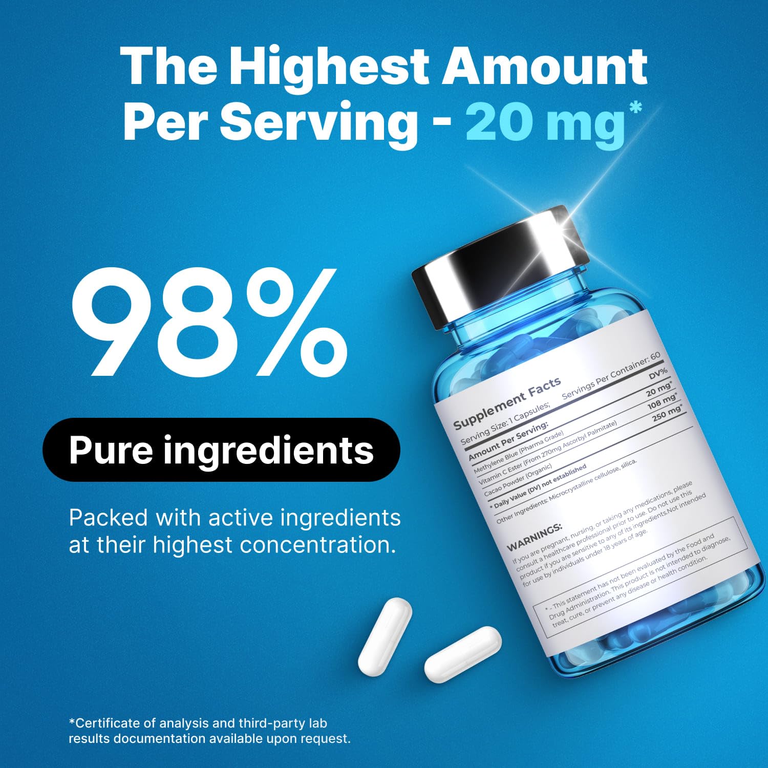 PureNutra close-up texture of capsules emphasizes bioavailability and quality