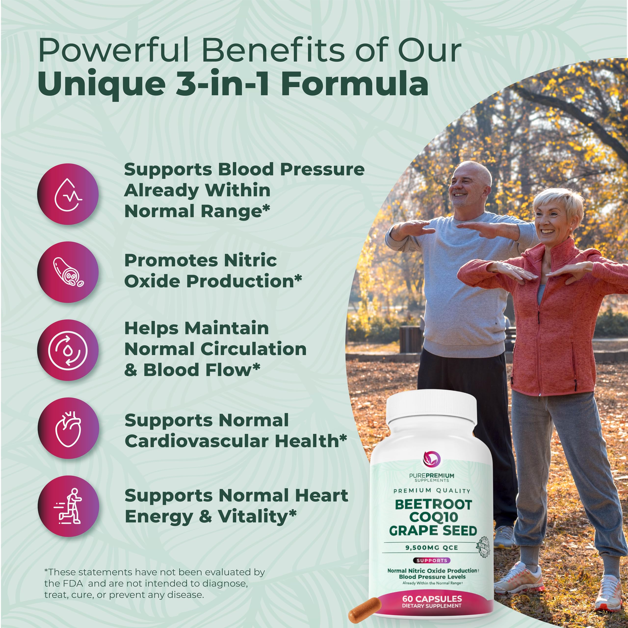 Closeup of PurePremium Beet Root Capsules with rich color and capsule texture for daily vitality