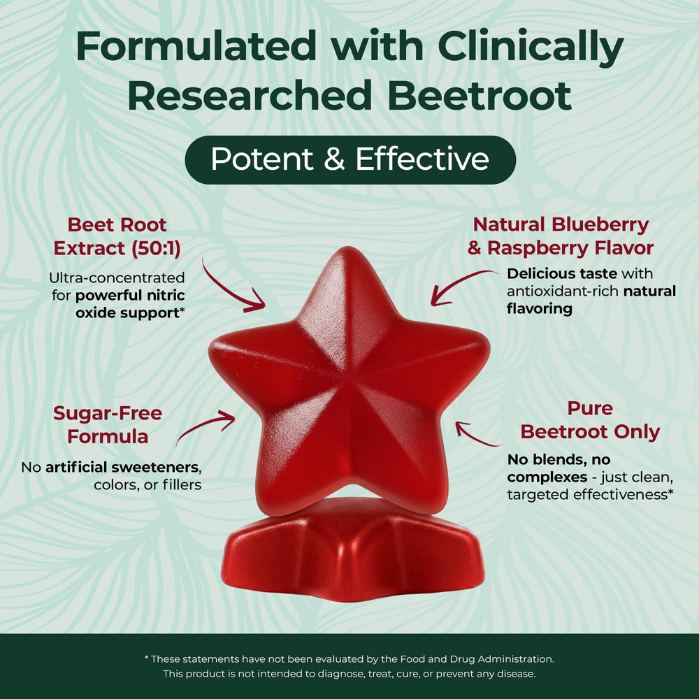 PurePremium Beet Root Gummies hands holding a chewable, convenient daily option