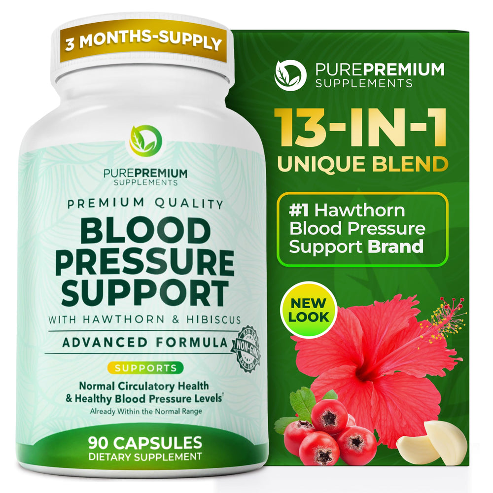 PurePremium Blood Pressure bottle with capsules designed to support normal ranges