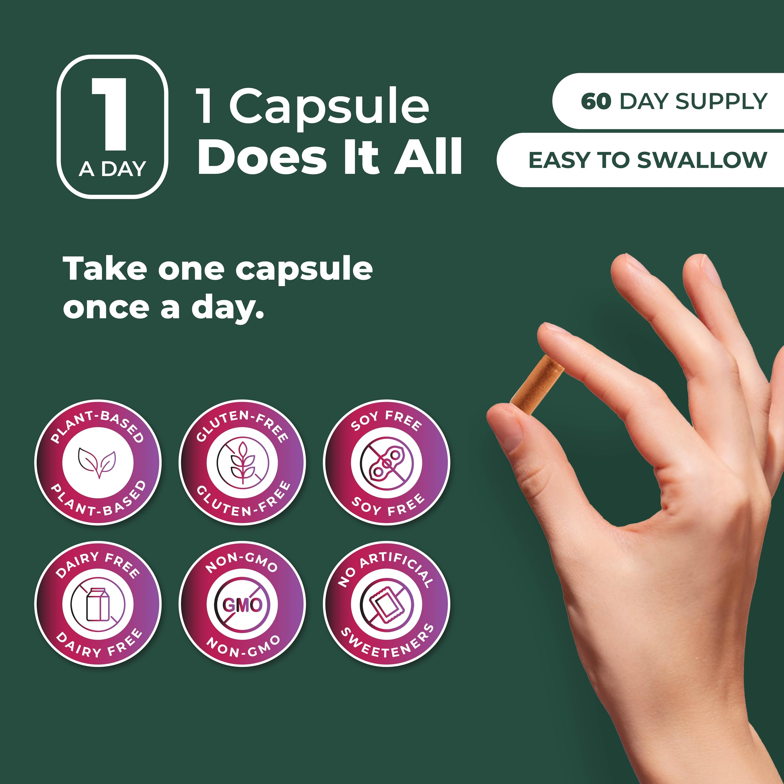 Capsules dispensing shot for easy daily intake