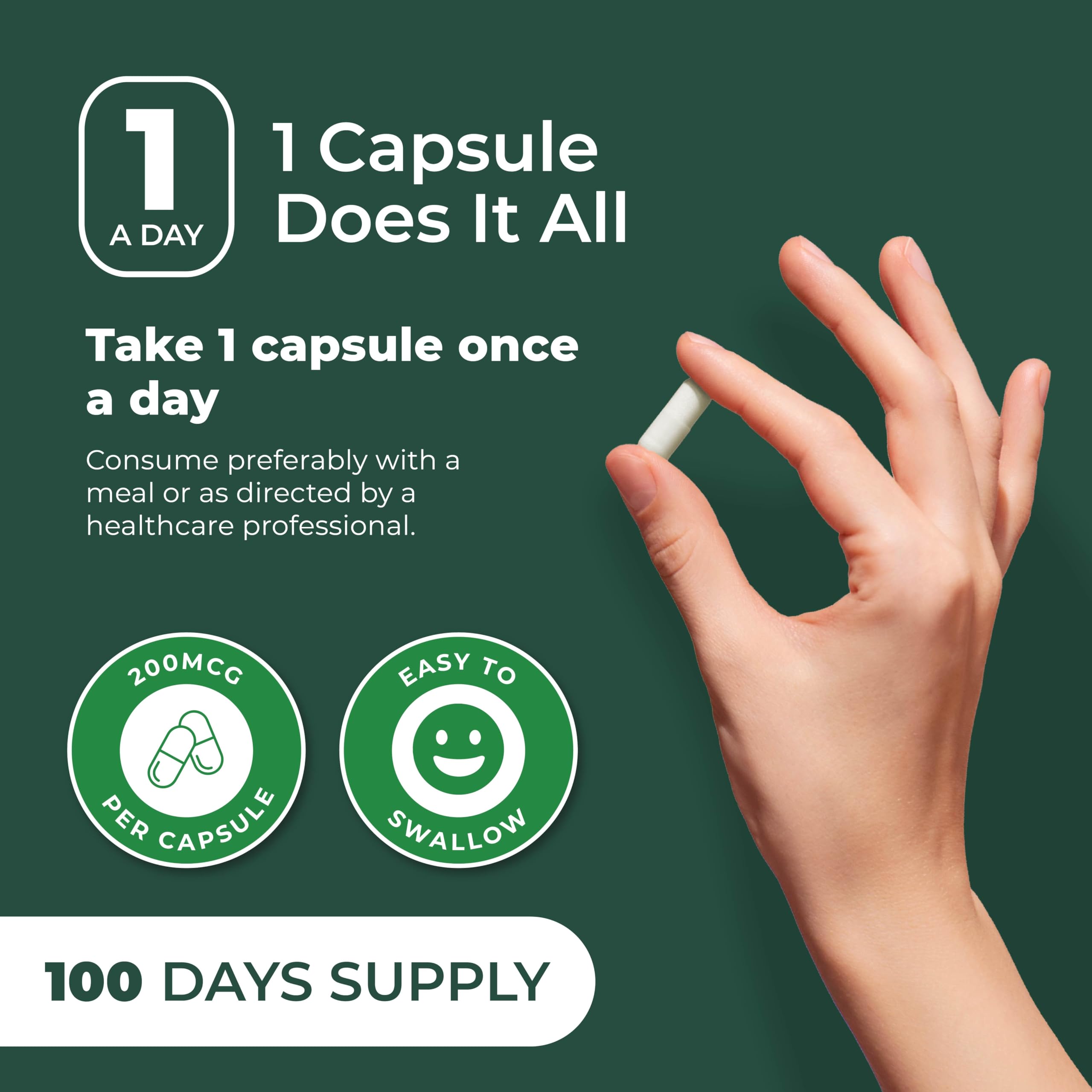 A glass of water beside PurePremium capsules suggests easy daily intake.