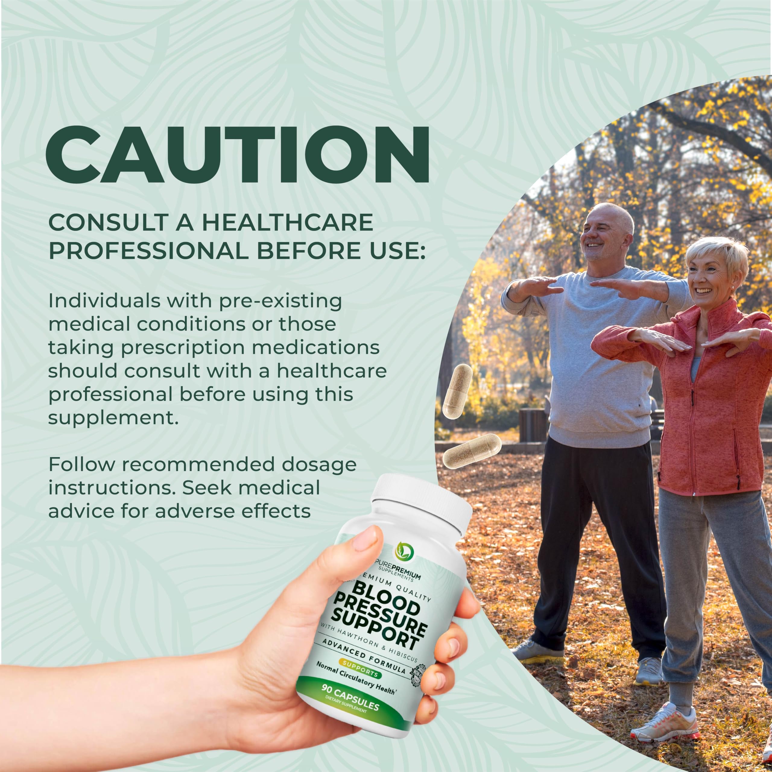 PurePremium taking capsule with glass of water for daily routine