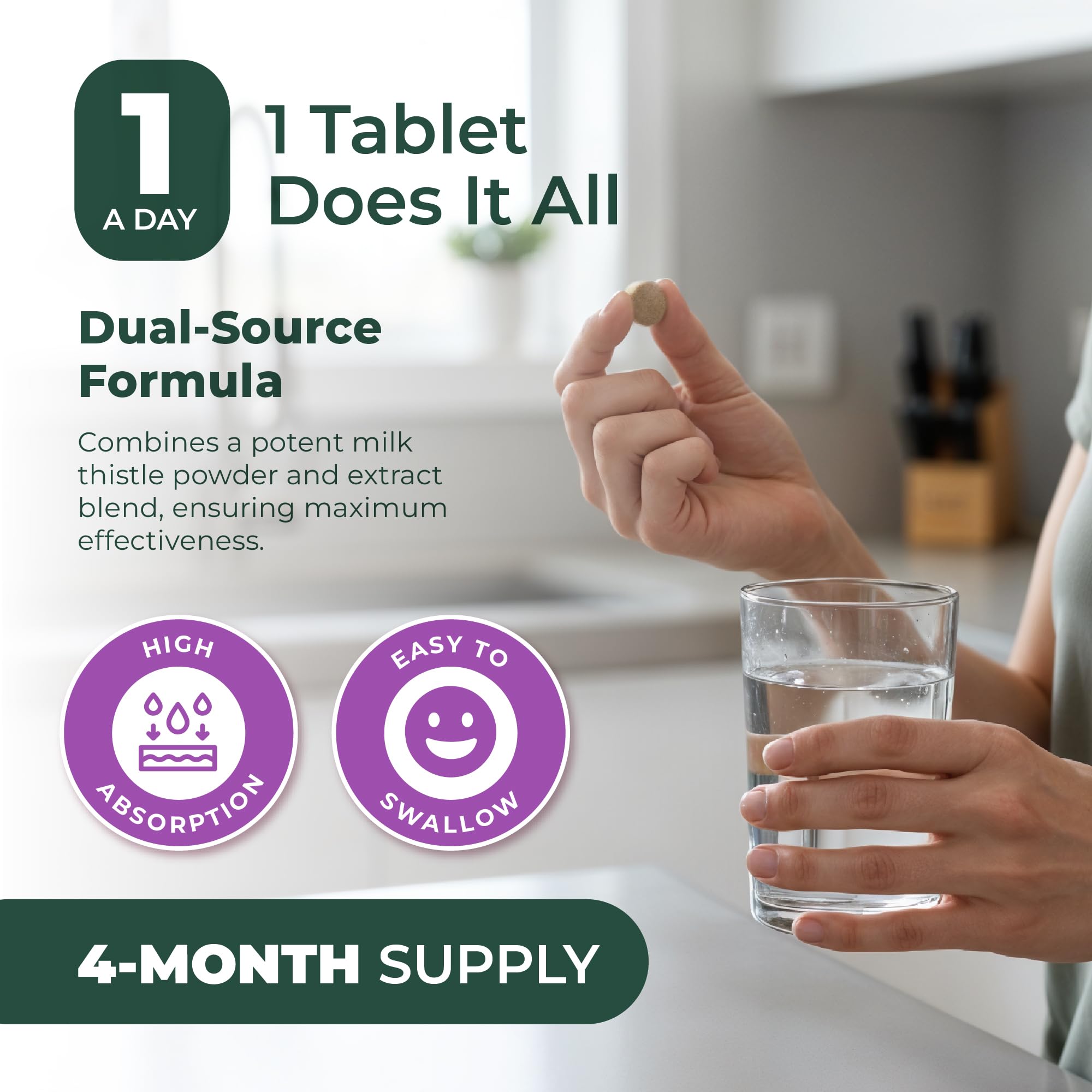 PurePremium Milk Thistle packaging emphasizes vegan and non-GMO credentials