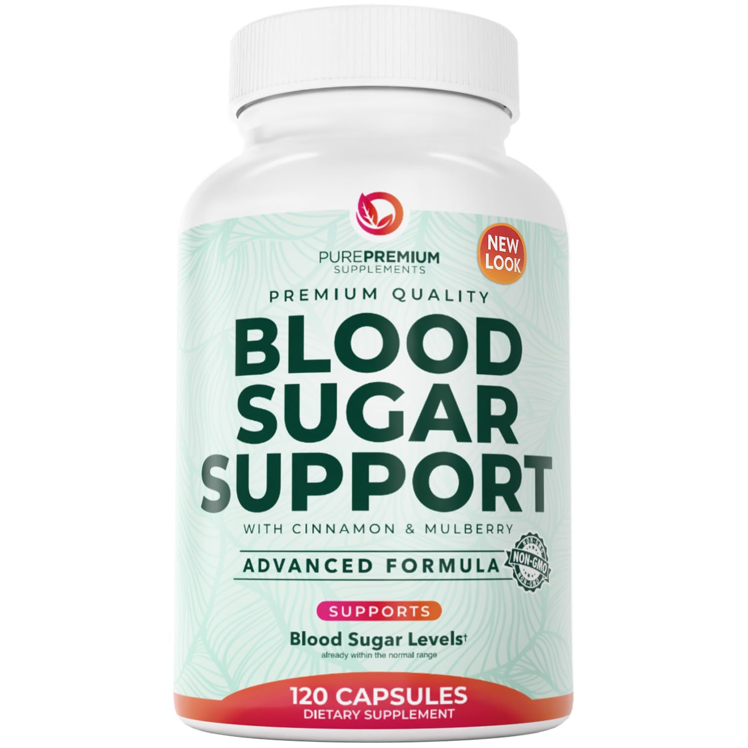PurePremium Normal Blood Sugar bottle front, perfect for a simple daily supplement routine.