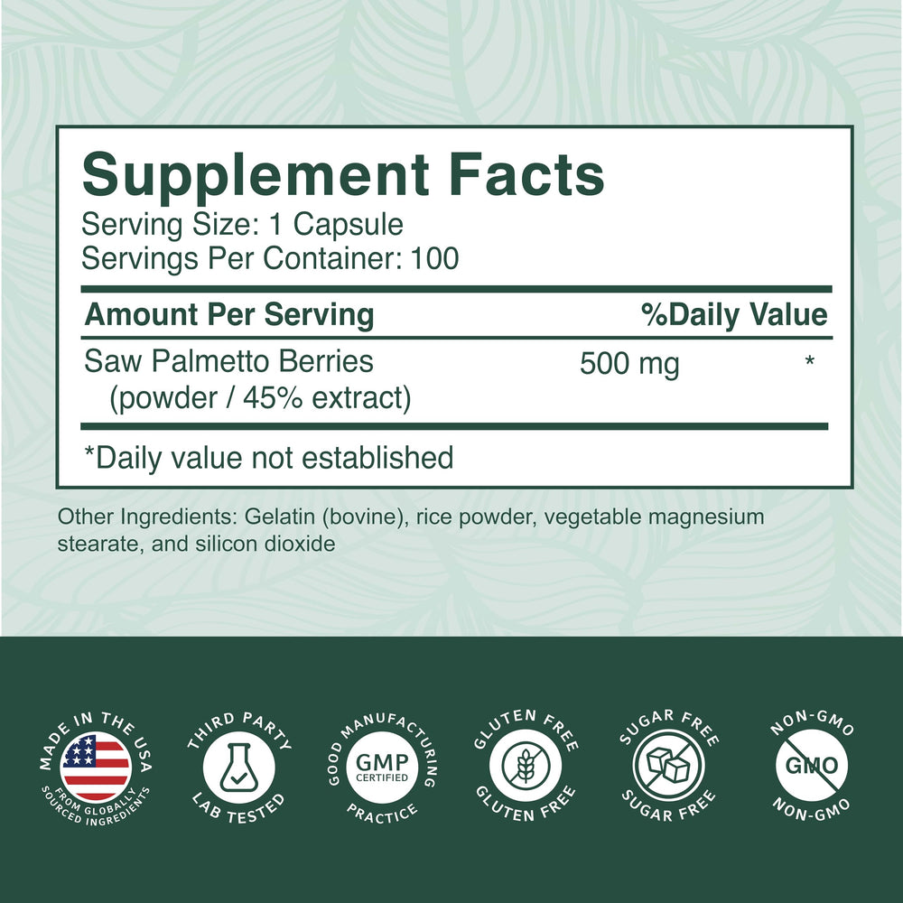 PurePremium Saw Palmetto bottle ready for daily wellness routine.