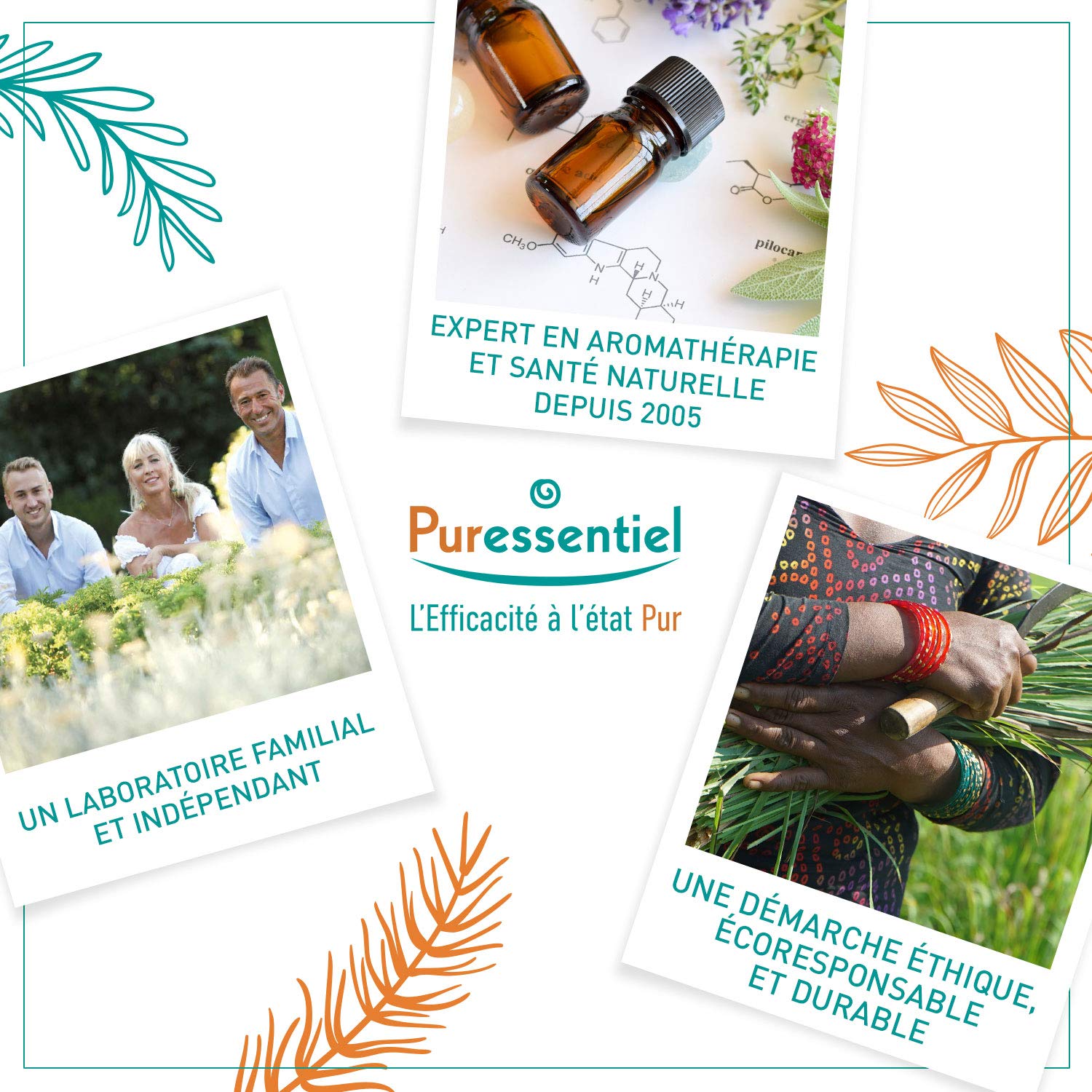 Puressentiel Natural formula emphasizes safe, plant-based congestion relief.