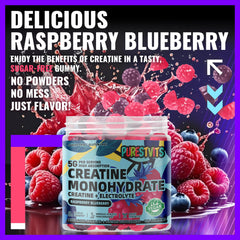 PURESTVITS Creatine Gummy blue raspberry flavor for daily training