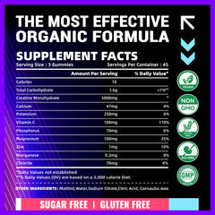 PURESTVITS Creatine Gummy three gummies serving easy to take anytime