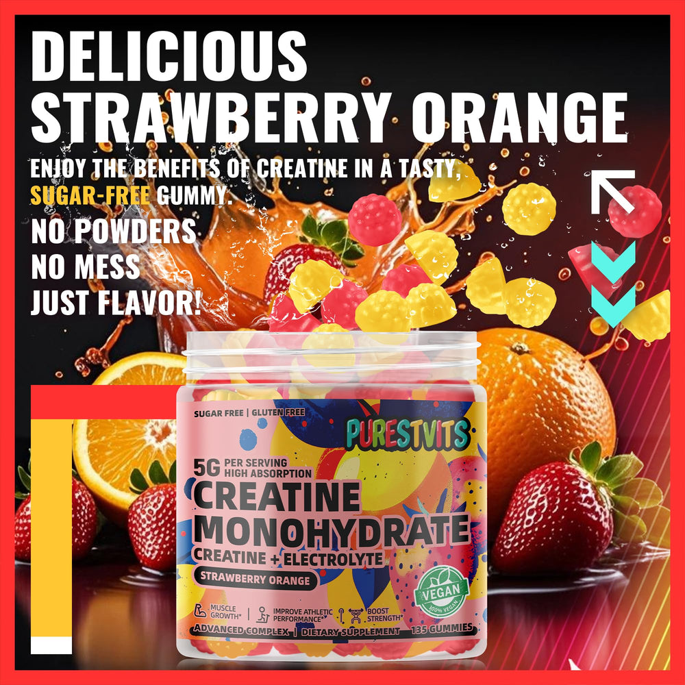PURESTVITS vegan sugar-free gummies displayed for easy, guilt-free supplementation.