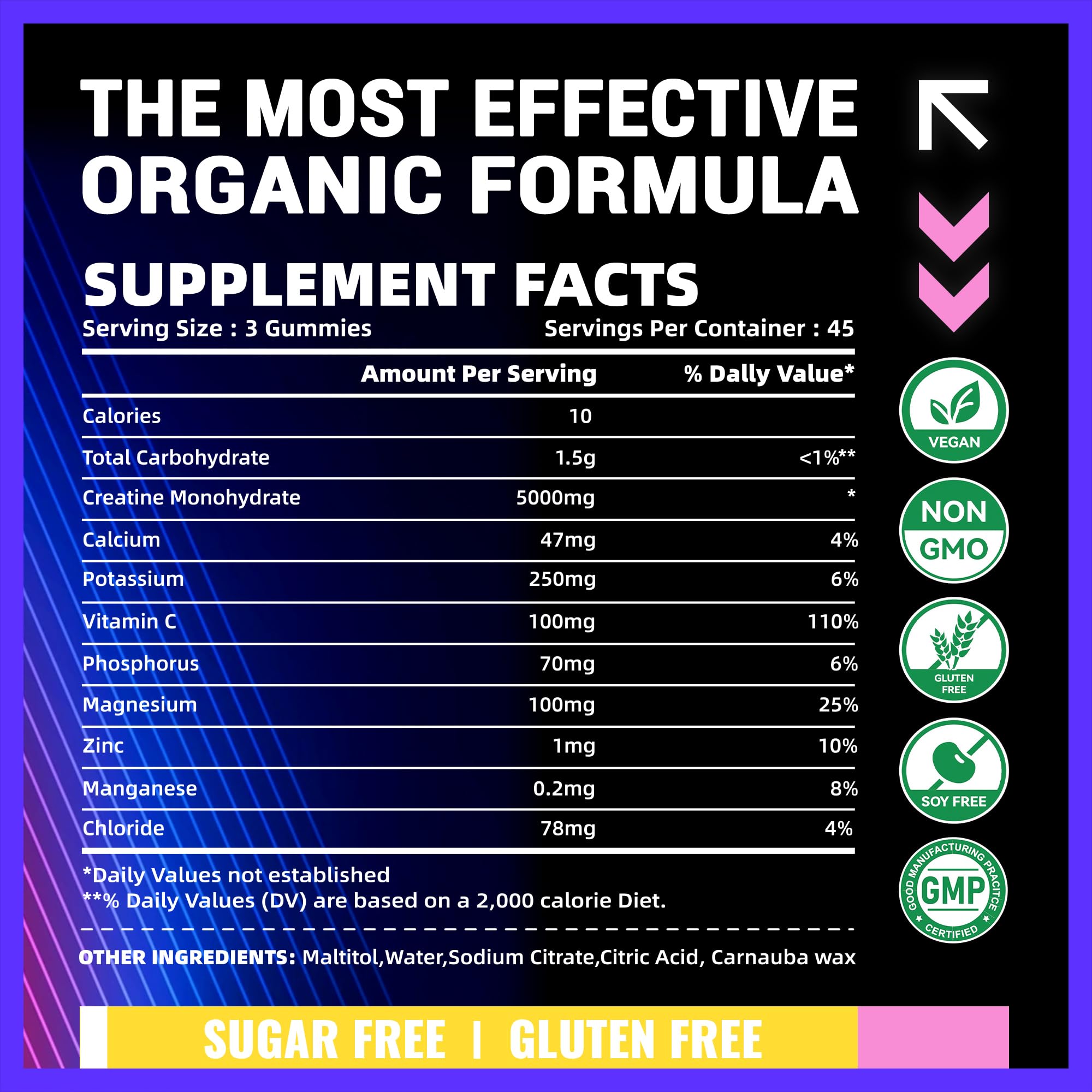 PURESTVITS vegan gummies close-up showcasing sugar-free formula for athletes