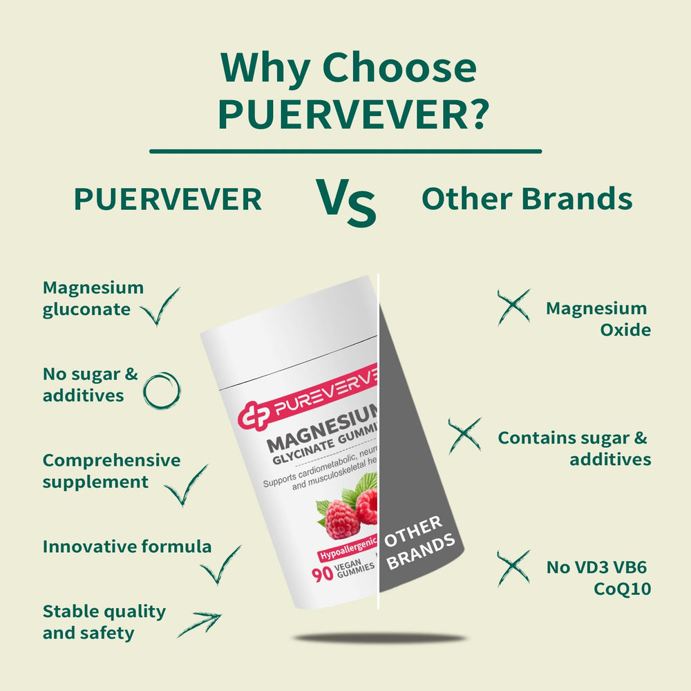 Pureverve Magnesium Glycinate Gummies soft chews with gentle texture.