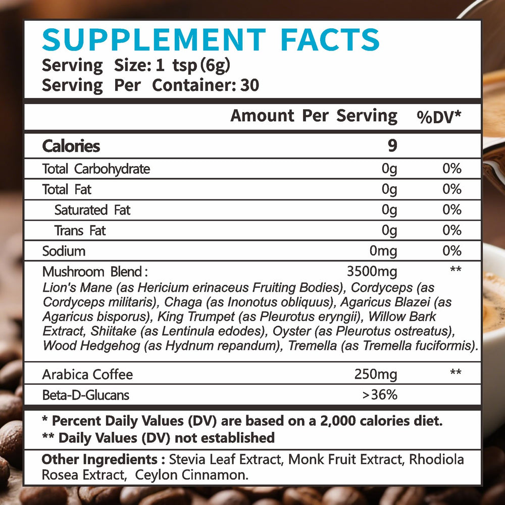 Steaming cup of Pureverve Mushroom Coffee showing smooth, low-acid profile