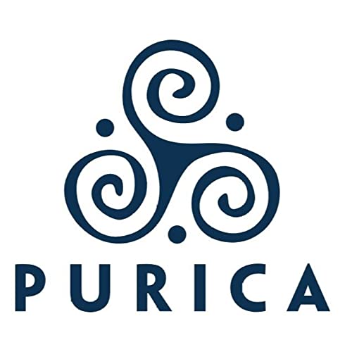 PURICA Red Reishi 120 CT vial beside a glass of water for usage context.