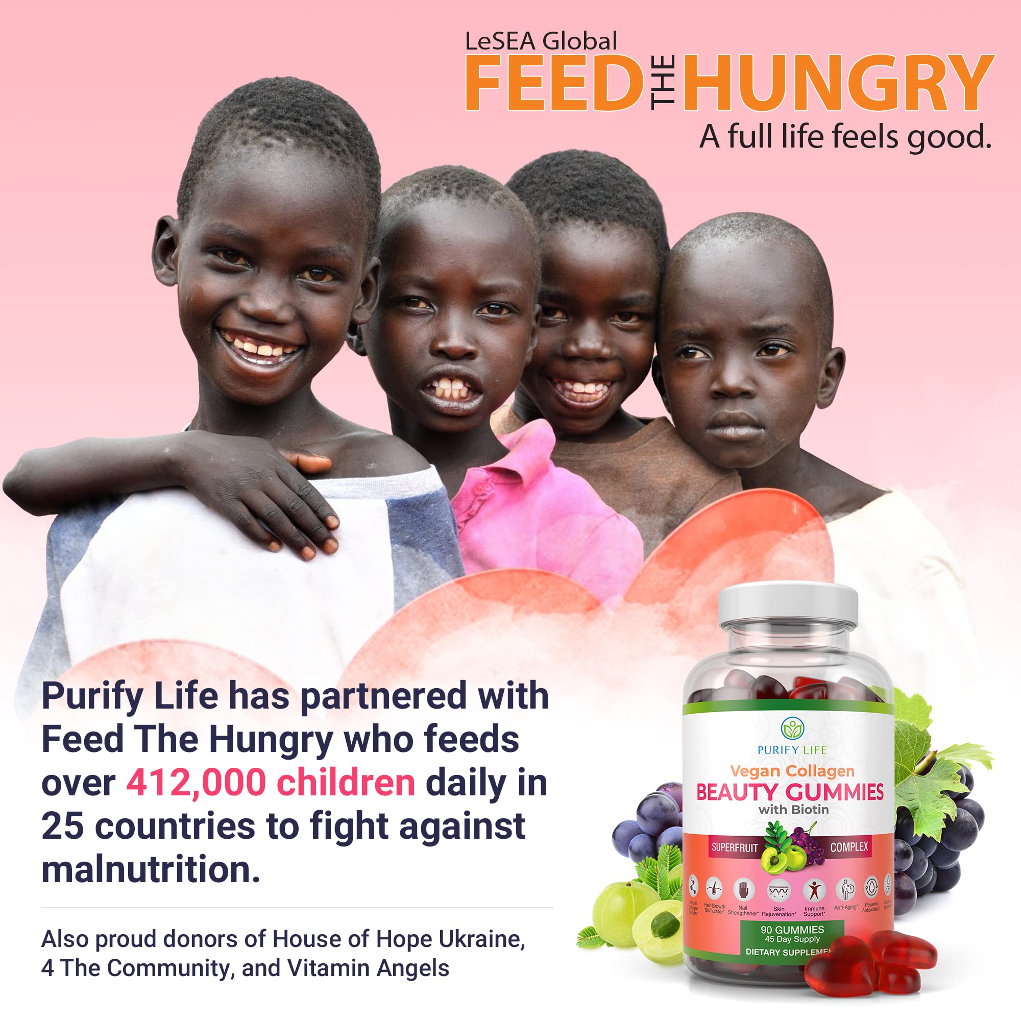Purify Life 90 gummies bottle showcases extended 45-day supply.