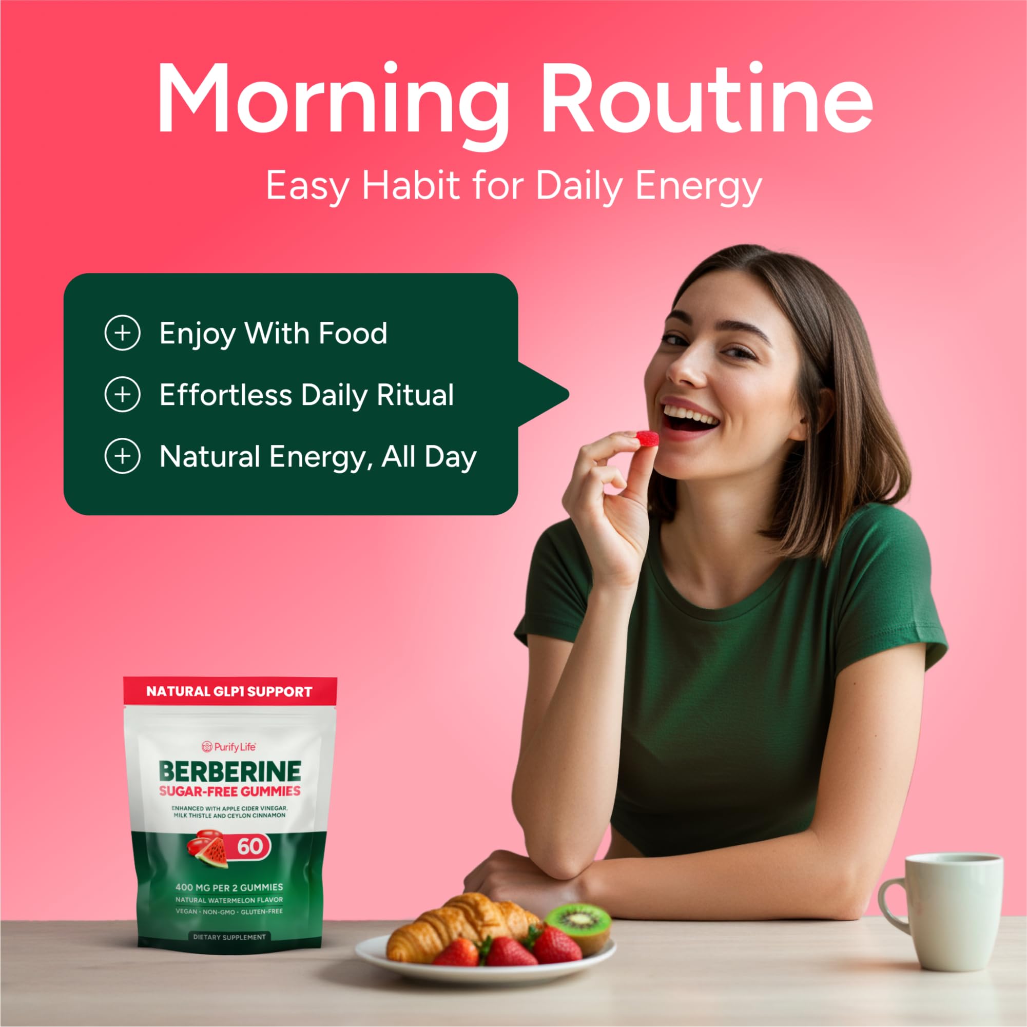 Purify Life ACV cinnamon notes on label hint at versatile metabolic support.