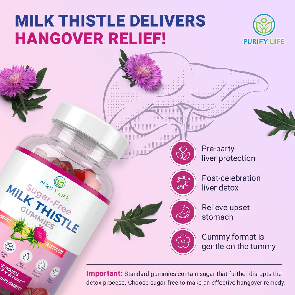 Purify Life milk thistle gummies blueberry raspberry flavor in bowl
