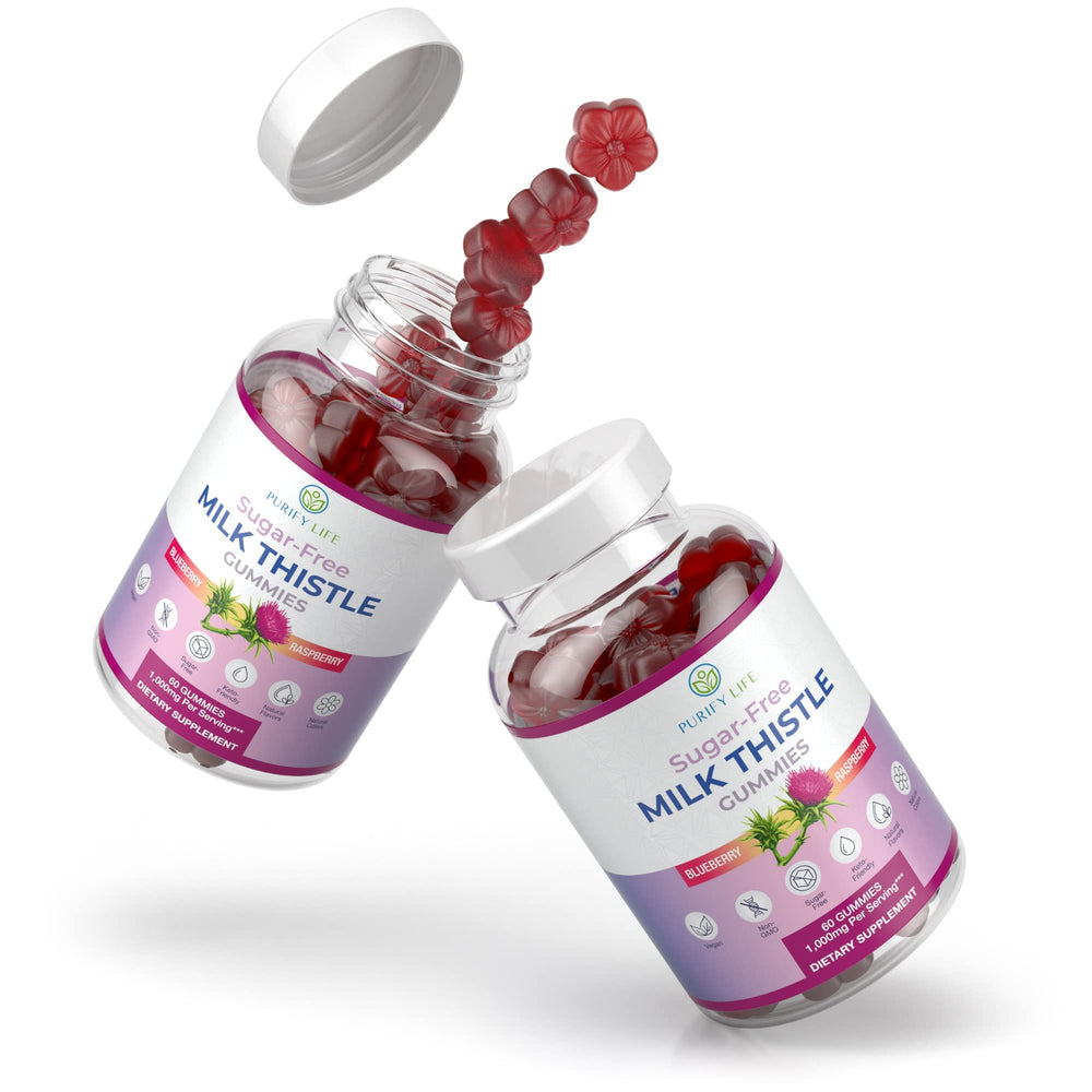 Purify Life milk thistle gummies on the go case