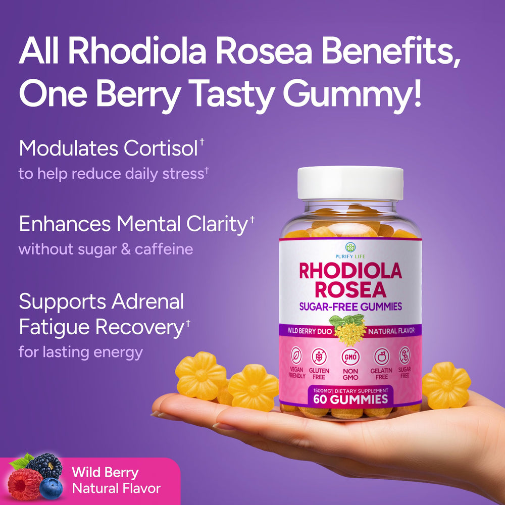 Gummies on a desk for focus and motivation during work tasks